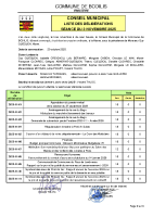 Liste des délibérations 3 NOVEMBRE 2025